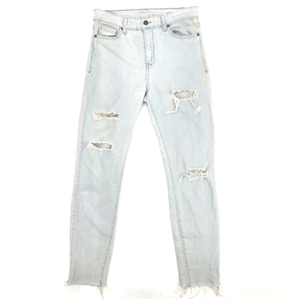 Pistola Distressed Destroyed High Rise Skinny Denim Jeans Womens Size 29